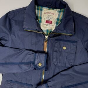 Horseware Equestrian Jacket Ireland Navy‎ Waxed Field Barn Coat Women's XS